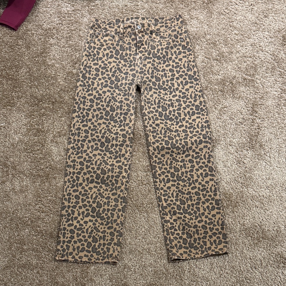 American Eagle Leopard Print Pants - image 1